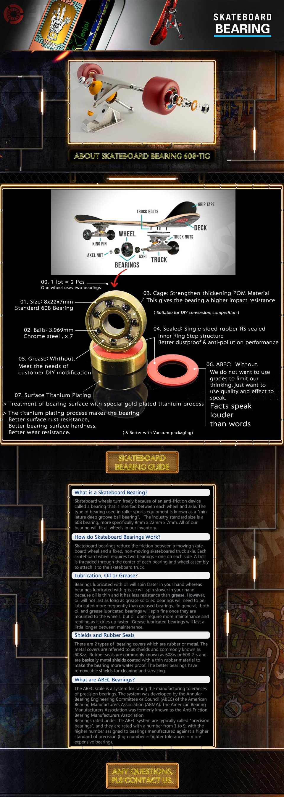 608 bearing gold