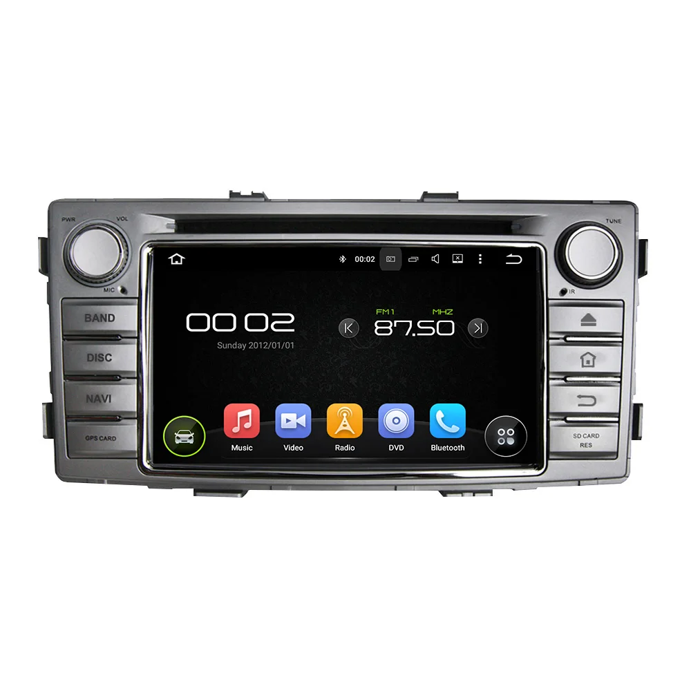Cheap Android 8.0 octa core 4GB RAM car dvd player for TOYOTA Hilux 2012 ips touch screen head units tape recorder radio 0