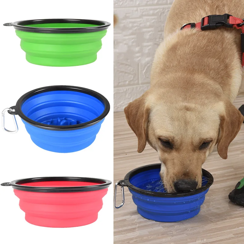 

Collapsible Dog Bowl Slow Down Eating Training Portable Travel Bowl for Outdoor MDP66