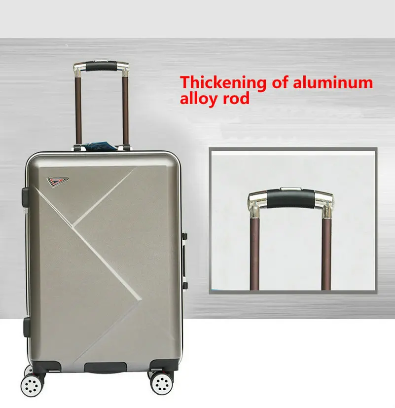 Высокое качество Бизнес алюминиевая рама дорожный Чемодан ABS переносить Спиннер багаж 20/24 дюймов для женщин мужчин Путешествия LGX01