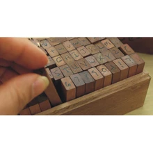 Романтичный дизайн букв штампы деревянная коробка резиновый штамп цифры запечатывание букв алфавита DIY Скрапбукинг Ремесло