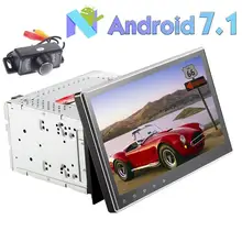 10.1” Android 7.1 Car Stereo 2 Din Free Reverse Camera casssette cd DVD Player GPS WIFI USB SD Support 3G 4G OBD2 front camera