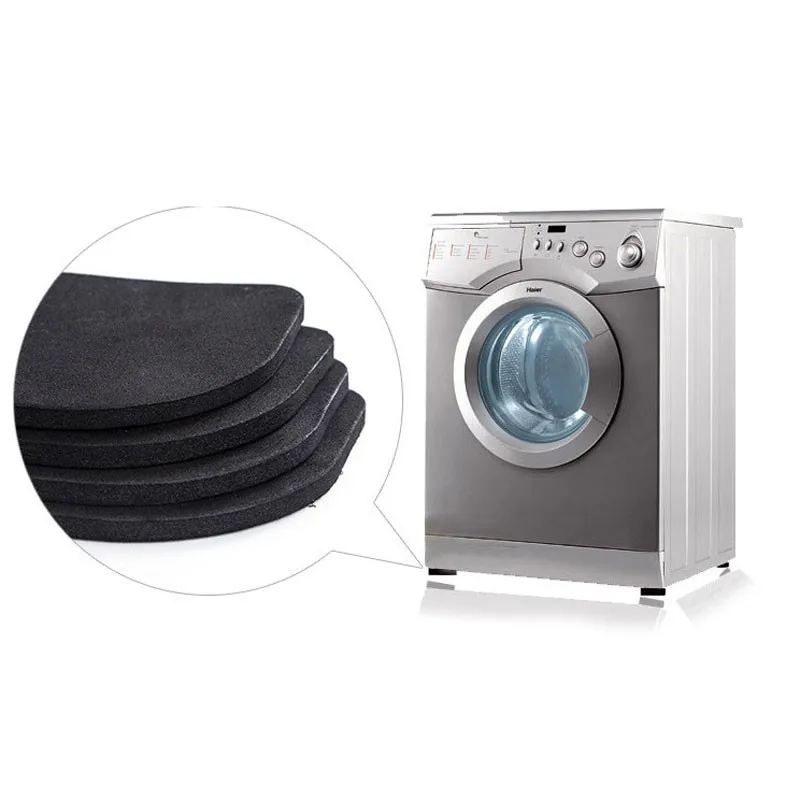 

Black Rubber Leg Anti-Vibration Non-Slip Mat Refrigerator Chair Desk Feet Furniture Mats Washing Machine Shock Absorbing Pads