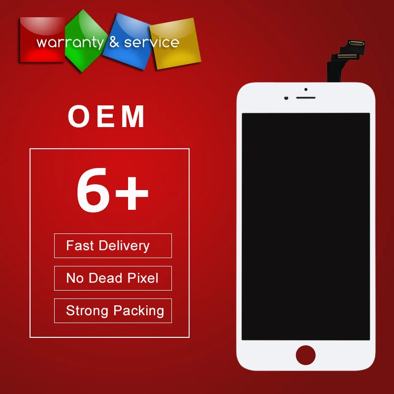 

Phone Replacement LCD For iphone 6 plus 10PCS OEM Quality Touch Screen Digitizer LCD For iphone 6plus Display 100% Tested