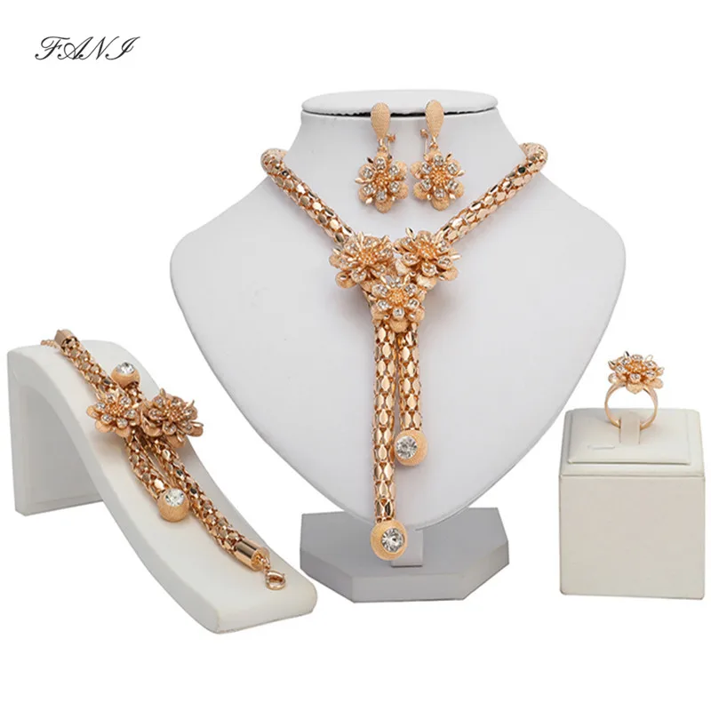 

Fani Quality Fashion Italian jewelry set Wholesale Dubai Gold colorful Jewelry sets Brand 2018 Fashion African Beads Jewelry Set