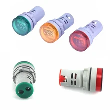 AC 60-500V Electronic Voltmeter Digital Voltage Meter Volt Monitor 22mm Diameter