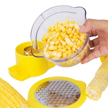 

Corn Stripper Threshing Stripping Kerneler Cut Peel Thresher Kitchen Tool Cob Remover Corn Grain Separator Stripper Corns Peeler