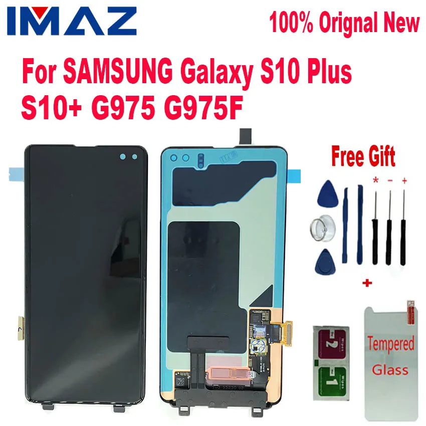 IMAZ оригинальный AMOLED ЖК-дисплей для Samsung S10 Plus G9750 G975F/U/W Galaxy с дигитайзером