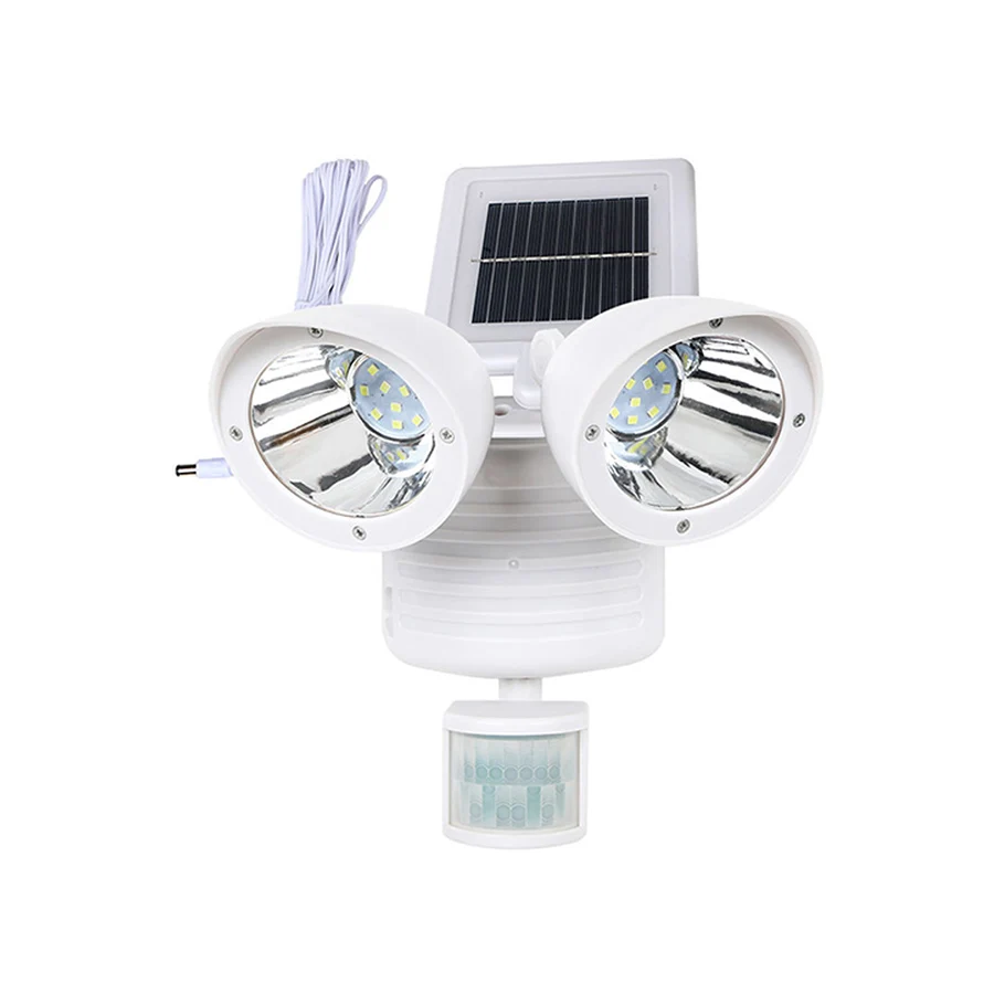 Cabeças de Luz Parede de Luz Sensor de Movimento Água ao ar Holofotes de Segurança Pir à Prova Levou Rotable Duas Solar d' Livre Indoor Jardim Quintal Noite 22 16 Lâmpadas solares