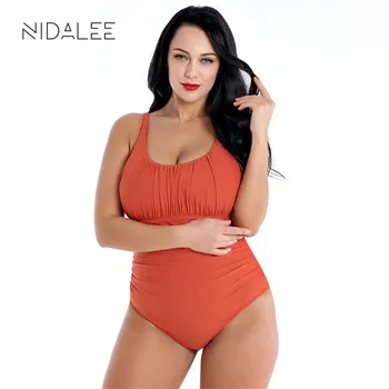 

New solid one piece women's swimming suit sexy big cup swimwear push up bikinis plus size bathing suit back bandage bikini