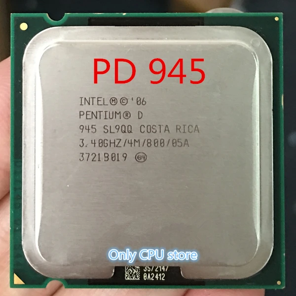 Настольный Процессор PD 945 для Intel Pentium D 945 4M cache 3,40 GHz 800 MHz LGA 775 P D 950 cpu PD945