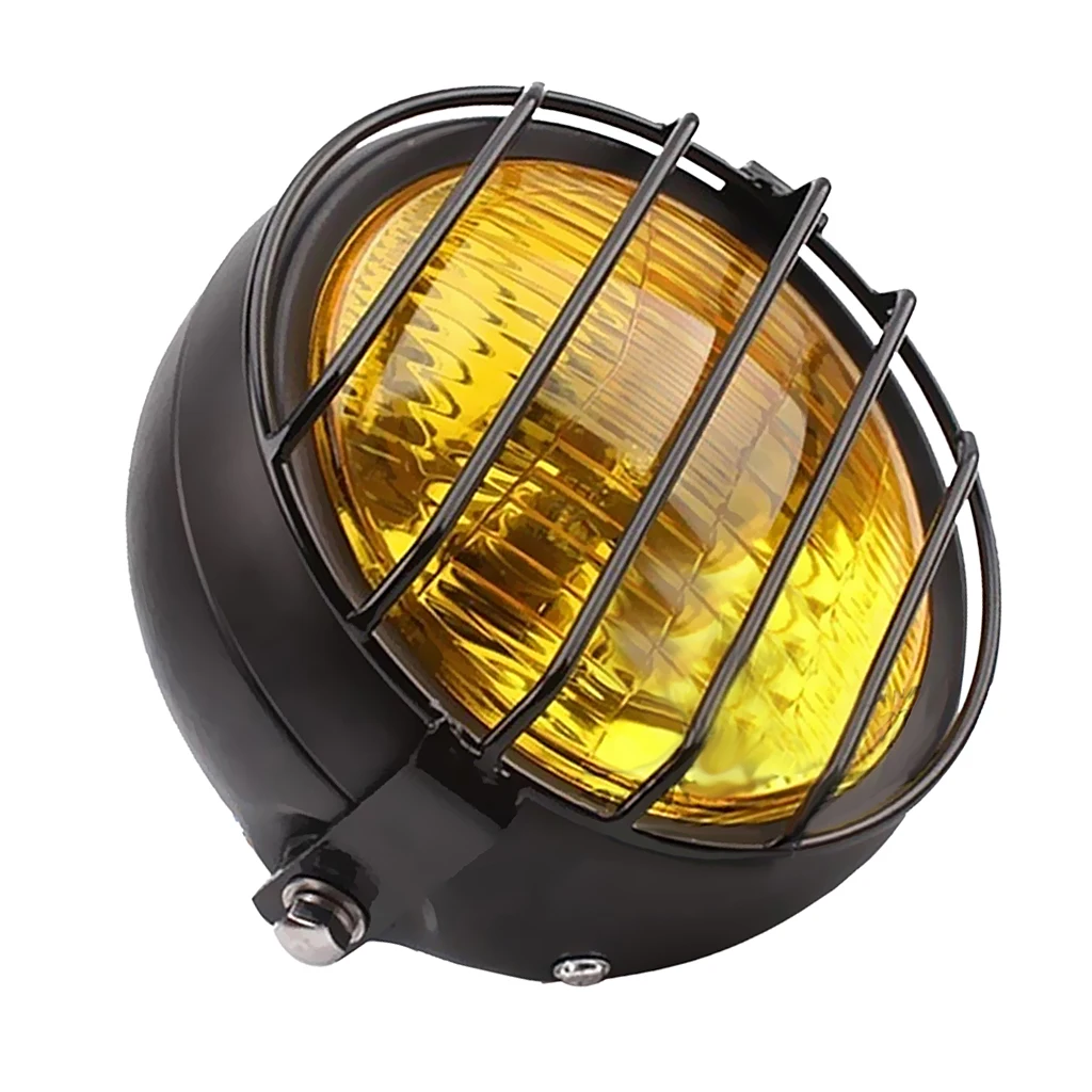 1 Pcs Motorcycle Headlights Auxiliary Lamp Led Motorbike Spotlight Accessories 12V Motorbike Head Light & Grill Cover Curved Len