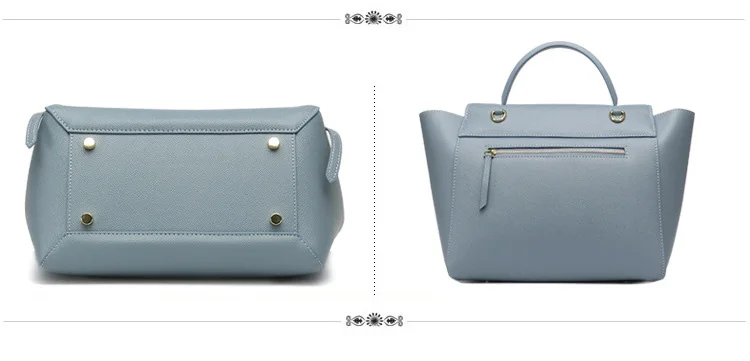 Новая модная сумка-тоут из натуральной кожи, роскошная сумка, женские сумки, дизайнерские сумки из воловьей кожи, Женская трапециевидная сумка, женские сумки на плечо, серые, синие