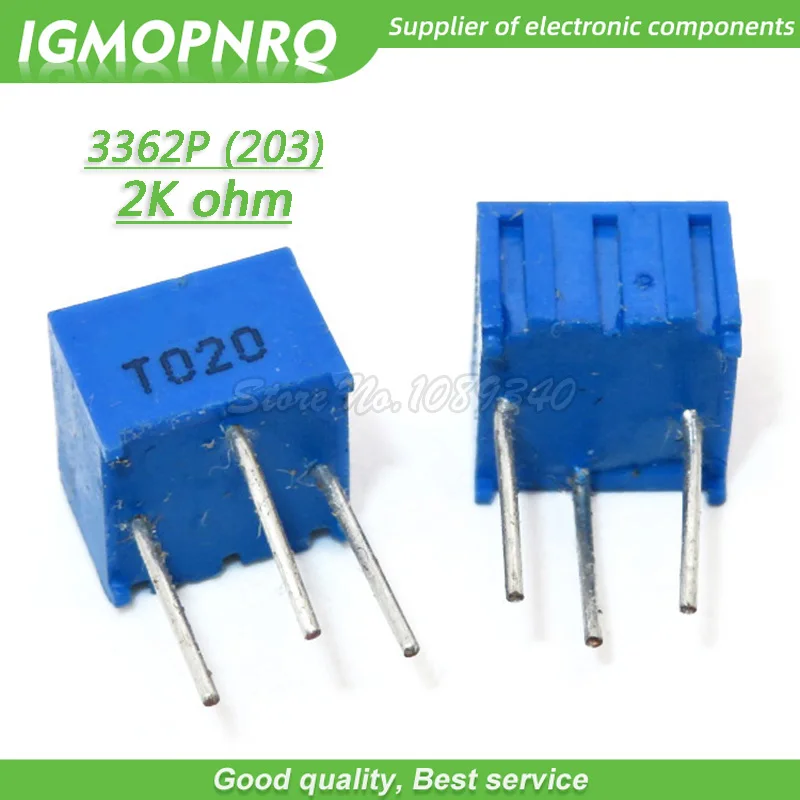 10 шт. 3362P-202LF 3362P 202 2k Ом триммер регулируемый резистор потенциометра 3362p-1-202