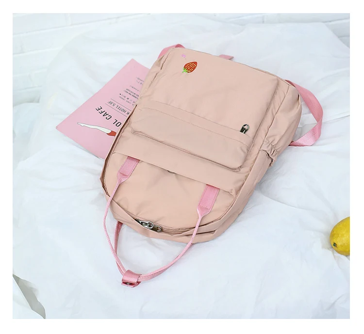 Menghuo 2018 New Preppy Style Fashion Embroidery Ladies Backpack Nylon High Quality Women School Shoulder Bag for Girls Youth2_28