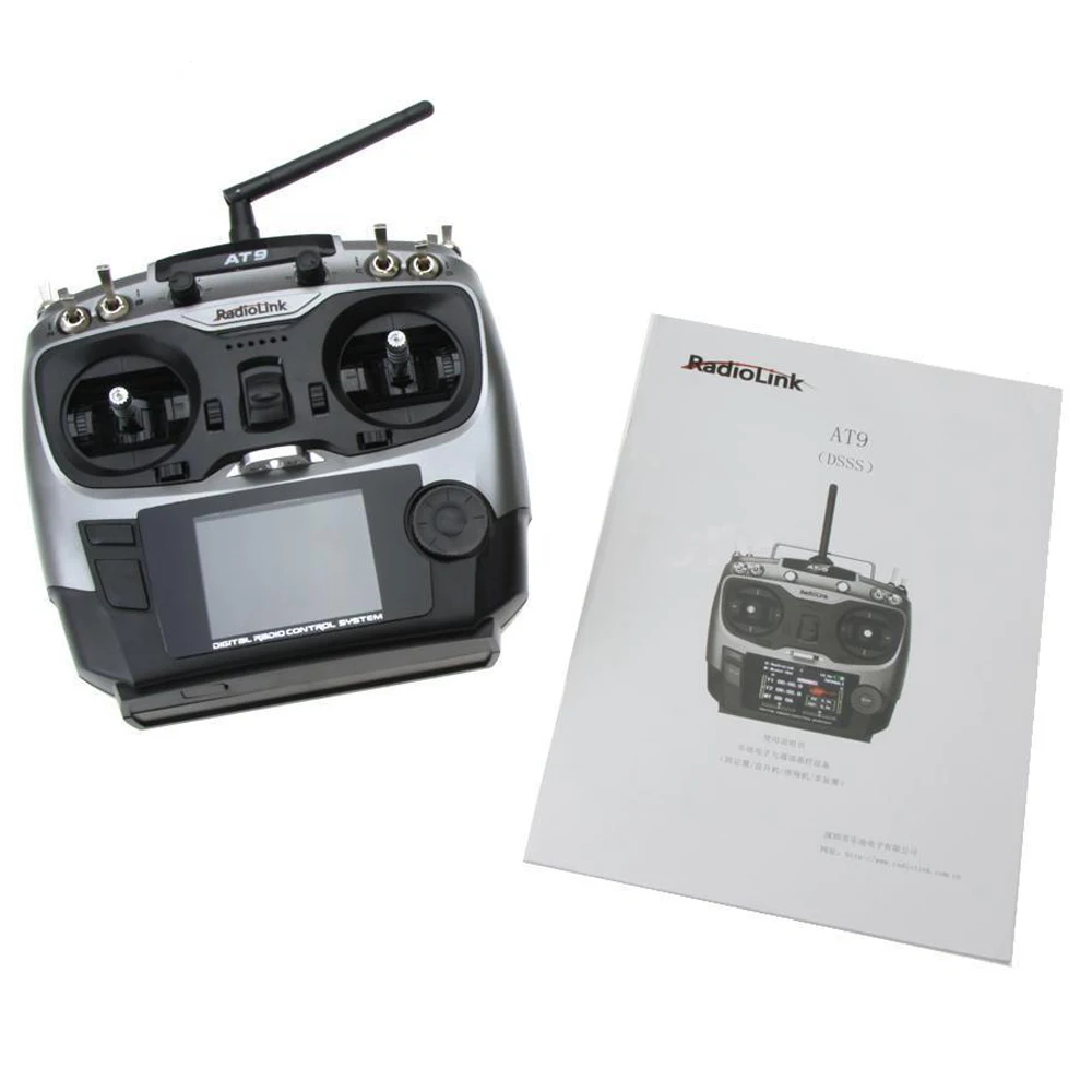 

New RadioLink AT-9 2.4G 9CH Transmitter with R9DS 9CH Receiver for RC Helicopter
