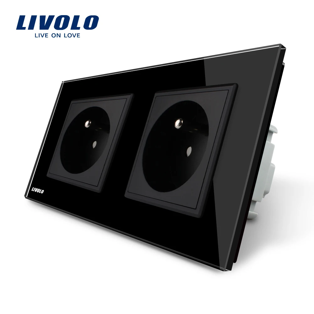 LIVOLO 16A French Standard, Wall Electric / Power Double Socket / Plug