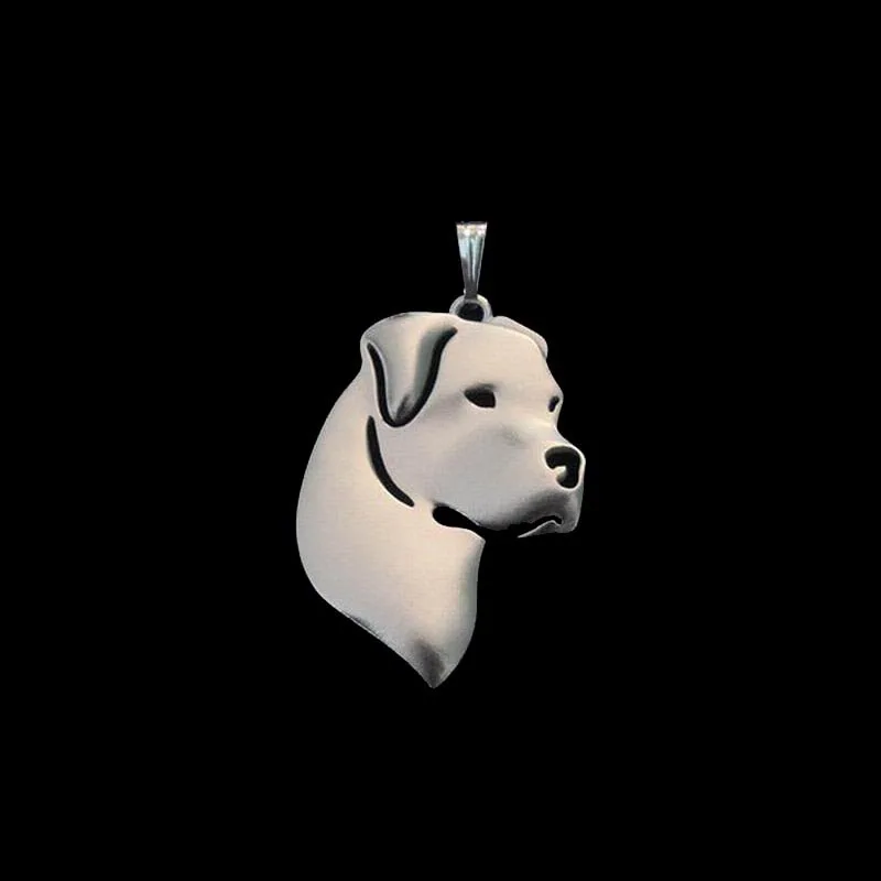

2019 Fashion Jewelry Silver Alloy Dog Pendants Metal Dogo Argentino Pendants