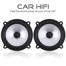 2 pçs 5 Polegada 60w 2 vias coaxial carro alto-falante de alta fidelidade porta do veículo auto áudio música estéreo gama completa freqüência altifalante