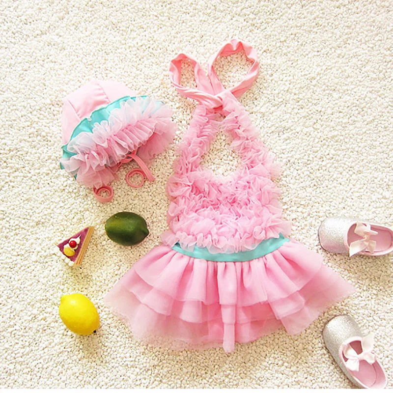 sunny eva baby girl swimming suit lace swimwear swim costume dress ruffle baby girl swim Summer Dress