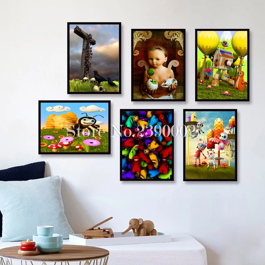 5D Diamond Painting Cross Stitch Cartoon Animal Stereoscopic Embroidery Mosaic Picture Rhinestones Craft Home Decor | Дом и сад