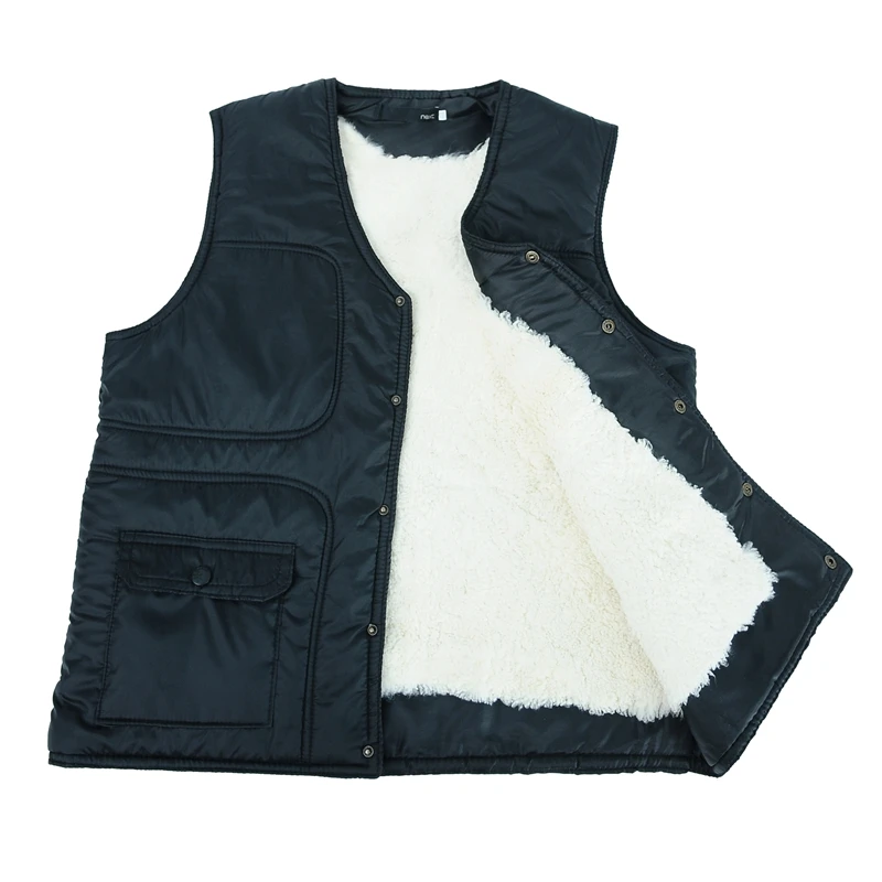 

Autumn and winter Men's berber fleece wool vest quinquagenarian male fur waistcoat winter thicken warm fur vest plus size