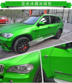 

Green Matte chrome vinyl car wrap Vinyl color change adhesive matte film With Air Bubble Free Metallic Free shipping
