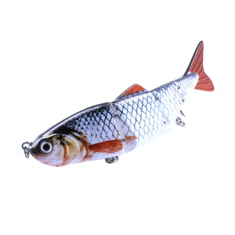1 шт. рыболовные приманки 5 сегментов мульти обманка для рыбы рыболовные приманки жизнь-как приманка мелкая рыбешка на щуку плавать приманки - Цвет: E