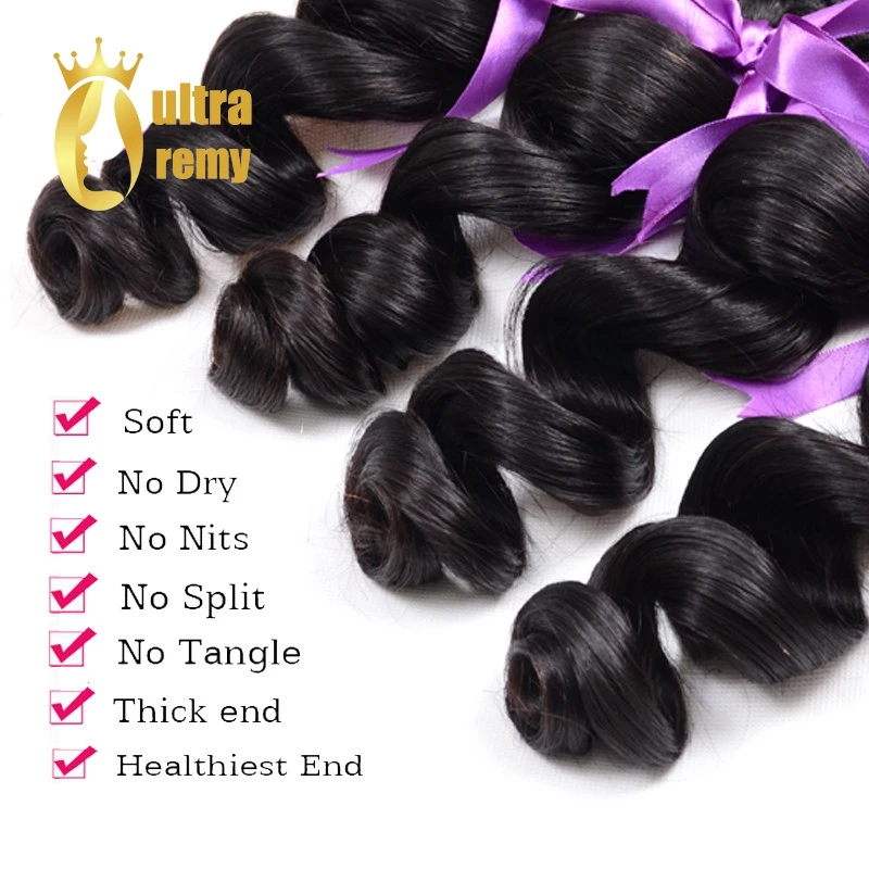 Curl Perm Peruvian Brazilian Virgin Hair Loose Wave Human Hair