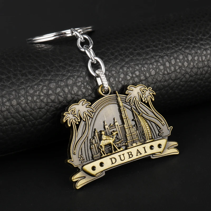

New Arrived Fashion Jewelry Dubai De La Tour Hotel Arabia Keychain For Bag Car Keychain Zinc Alloy Accessories Women Men Gift
