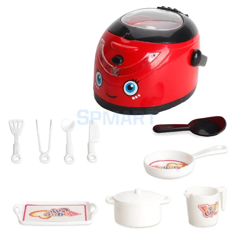Simulation Home Appliances Toys w/ Sounds & Lights - Baby Pretend Play Kitchen Cooking Housekeeping Play Food Toy Developmental