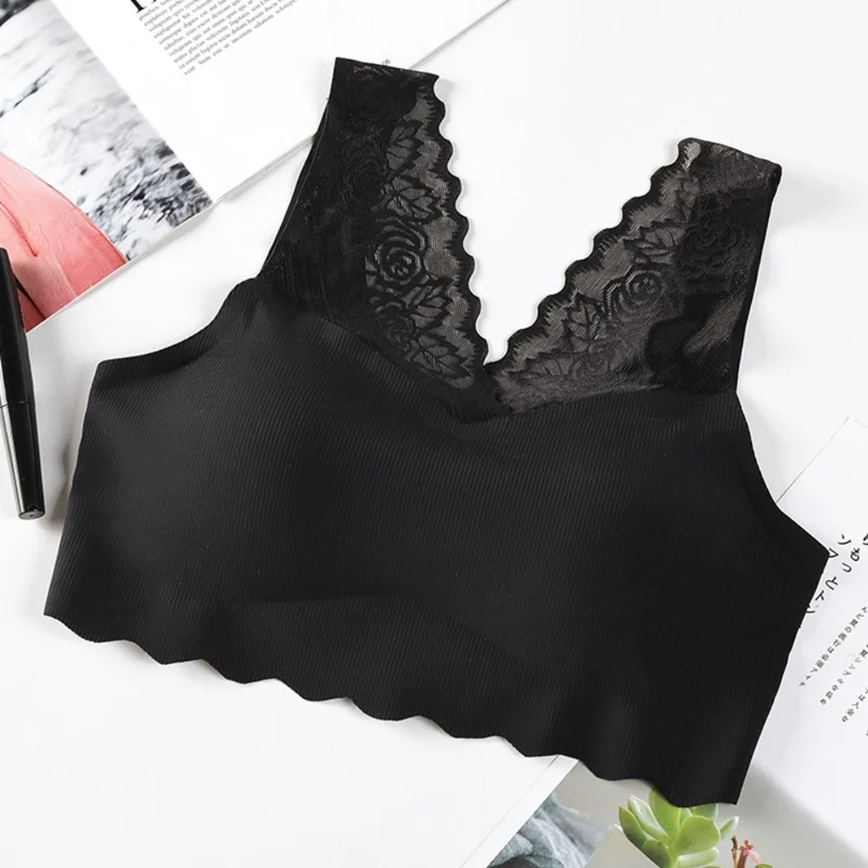 

Summer Women Camisole Lace Tube Top Sexy Vest V Neck Crop Top Female Sexy Lingerie