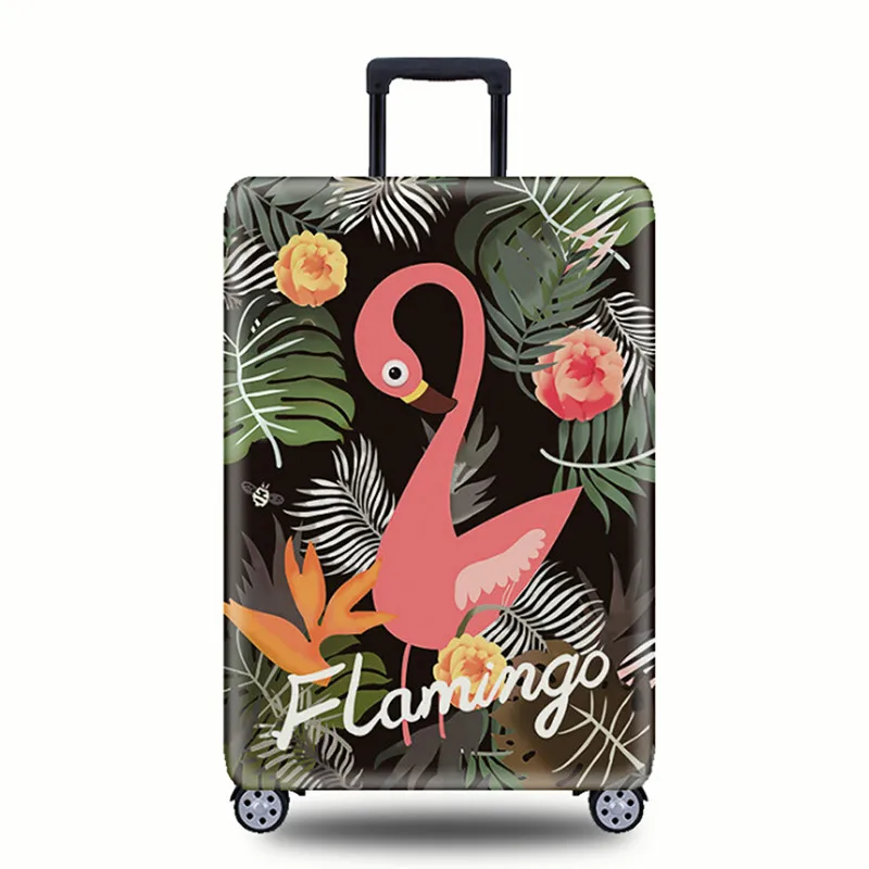 Flamingos Pattern Luggage Protective Cover Elastic Thickest For Trunk Case Apply To 19