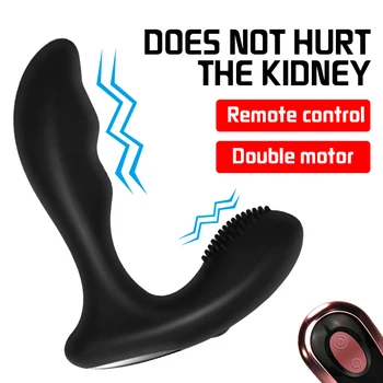 Wireless Remote Anal Vibrator For Male Women Double Motors Vibrating Prostate Massager Anal Plug Sex Toys for Men Butt Plug 2