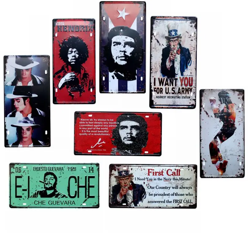 

license plate Metal Painting Retro Signs Vintage Wall Bar Ktv Coffee Home Art Decor 30X15CM B-540B