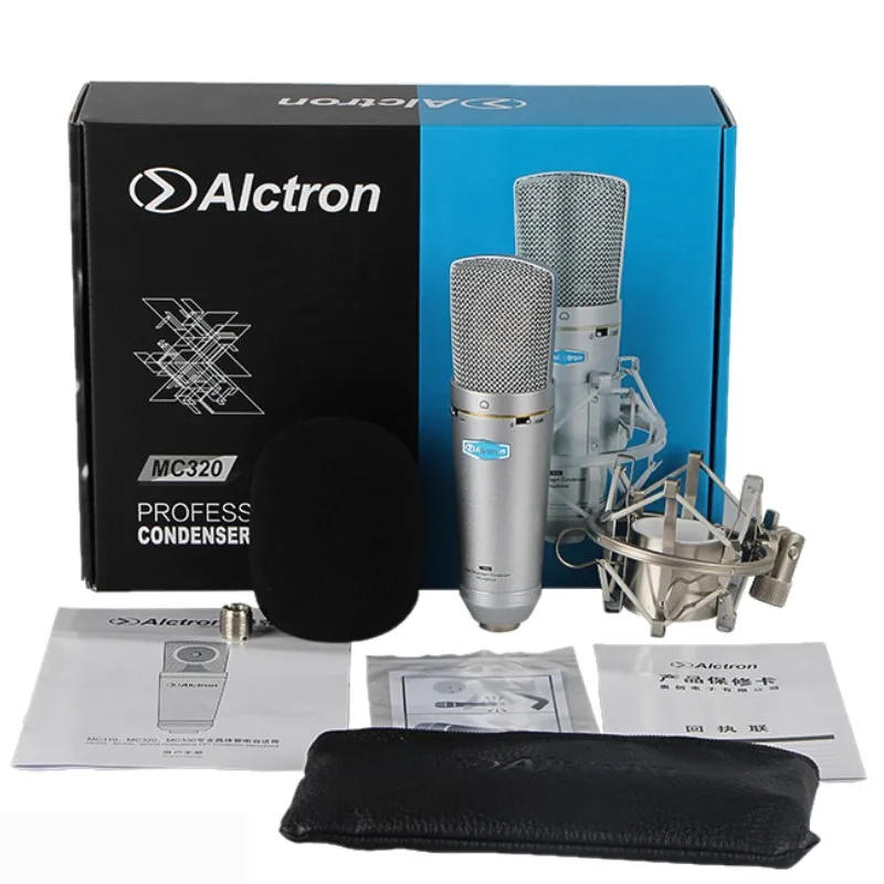 Alctron MC320 большой мембранный FET конденсаторный записывающий микрофон для студий, вещания и выступлений на сцене