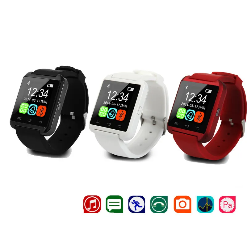 New Fahion Sport U8 Smart Watch Electronic Intelligent Clock Pedometer For  Women Men Unisex Smart Watch PK U8 GT08 DZ09