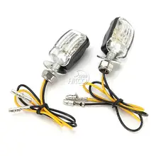 Universal 6LED Mini Motorcycle Turn Signal Amber Light Blinkers For Cruiser Chopper Custom