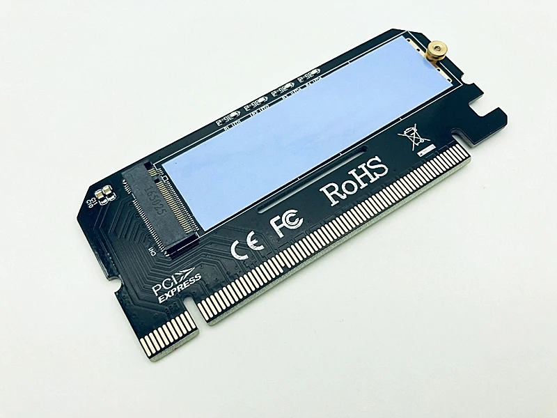 Новое поступление NGFF к PCIE 3,0X16 корпус из алюминиевого сплава светодиодная Плата расширения интерфейс адаптера компьютера M.2 NVMe SSD