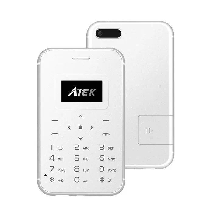 Mosthink IFcane E1 AIEK X8 GSM 2G мобильный телефон мини мобильный телефон Ультра Тонкий Кредитная карта кнопка одна SIM FM радио Mp3 мини телефоны - Цвет: AIEK X8 White