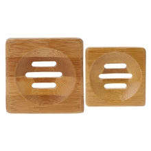 Натуральный бамбук для ванной Душ мыльница Блюдо держатель для хранения тарелка ванная комната довольно