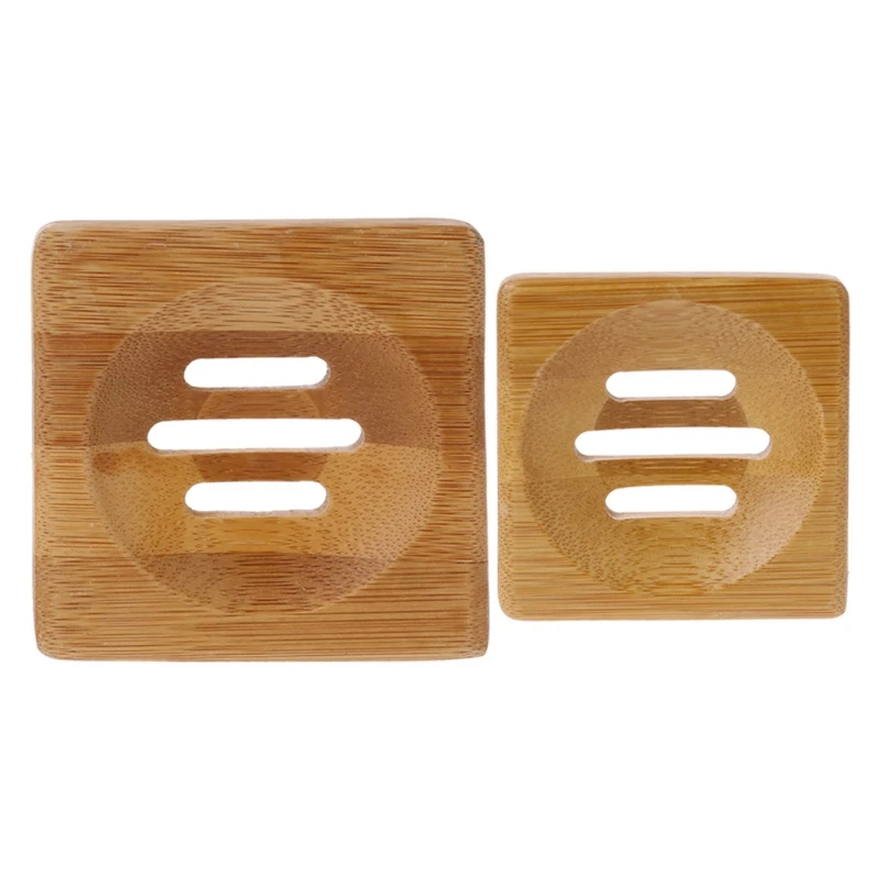

Natural Bamboo Bath Shower Soap Tray Dish Storage Holder Plate Bathroom Pretty