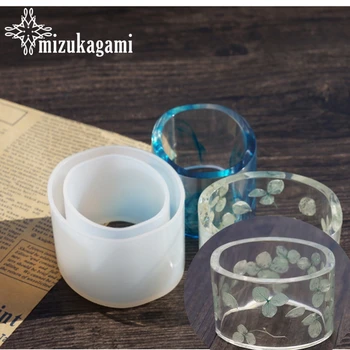 

UV Resin Jewelry Liquid Silicone Mold Oval Wide Bracelet Resin Molds 1pcs 48mm For DIY Intersperse Decorate Jewelry Making