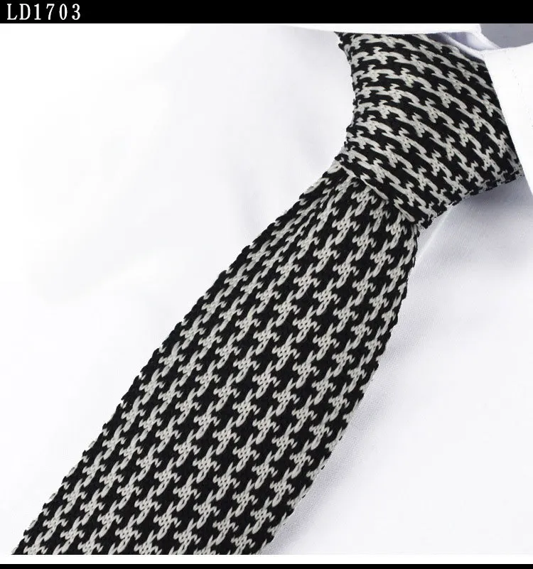 New Arrive Men's Knitting polyester woven ties Classic Neckties Fashion Plaid Mans Tie for wedding