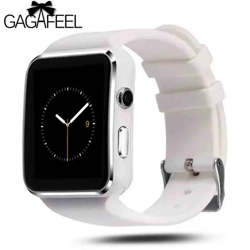 melhor Gagafeel Homens mulheres Esporte X6 Passometer Bluetooth Relógio Inteligente com Suporte de Câmera Cartão SIM Whatsapp Facebook para Android Telefone