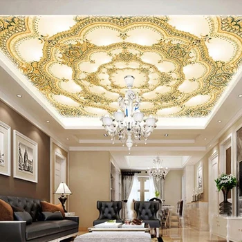 

European Style Luxury Wallpaper Hotel Living Room 3D Ceiling Mural Landscape Photo Wall Paper Eco-Friendly Non-Woven Home Decor