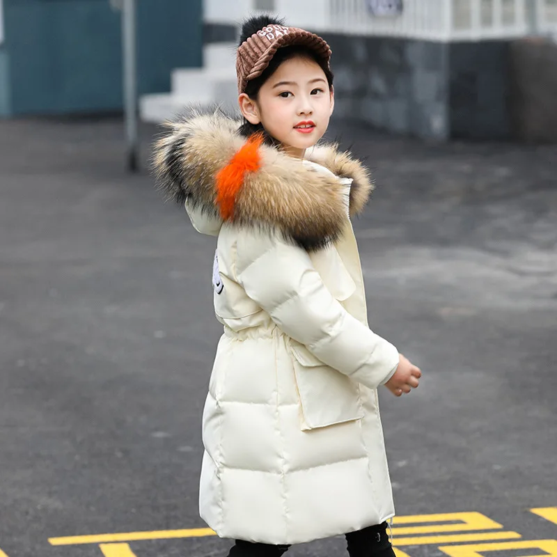 Children's Down Jackets 2018 Girl Winter Coat Casual Long Hooded Multicolor Fur Collar Thick Warm Kids Overcoats Girl Clothing Children's Down Jackets 2018 Girl Winter Coat Casual Long Hooded Multicolor Fur Collar Thick Warm Kids Overcoats Girl Clothing