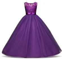 Платье для девочек; элегантные вечерние От 5 до 14 лет принцессы; детское платье для девочек; свадебное фатиновое кружевное длинное торжественное платье для девочек-подростков