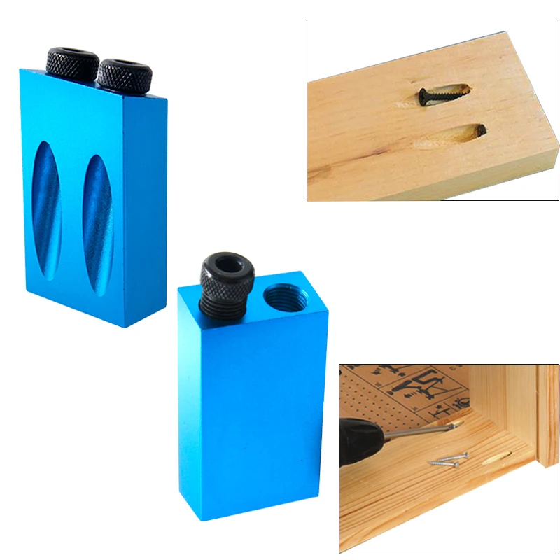 RUITOOL Pocket Hole Jig Kit 6/8/10mm Drive Adapter For Woodworking Angle Drilling Holes Guide Wood Tools RUITOOL Pocket Hole Jig Kit 6/8/10mm Drive Adapter For Woodworking Angle Drilling Holes Guide Wood Tools