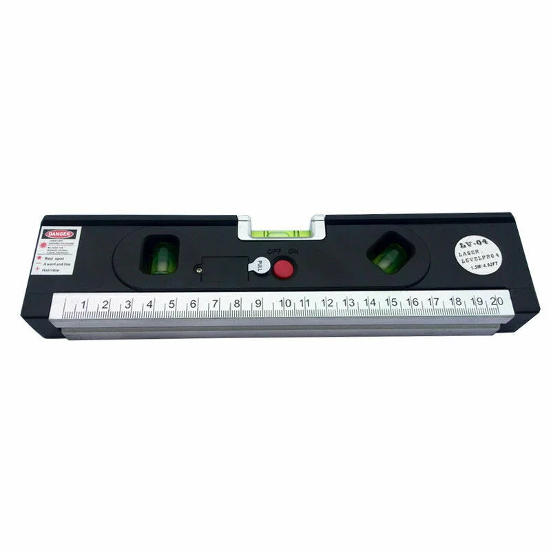 

4 in 1 Laser Level Aligner Vertical Horizontal Lasers Accurate Marking Line Construction Tool Measuring Tape Ruler